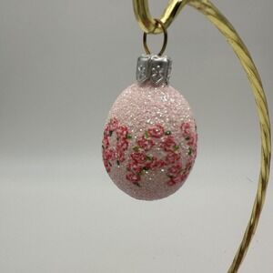 2006 Patricia Breen Miniature Egg P A X Flowered 1.38" Ornament Peace